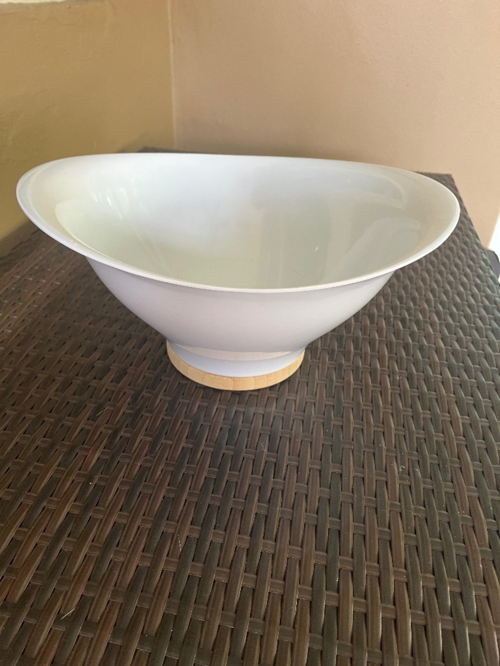 Quirky Multi-Purpose Strainer Colander Serving Bowl W/ Sealed Bamboo Base